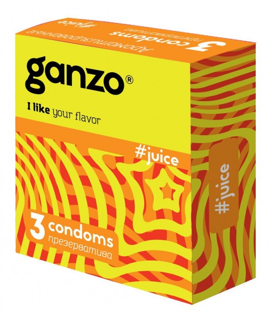 Ароматизированные презервативы Ganzo Juice - 3 шт. - Ganzo - купить с доставкой в Петрозаводске