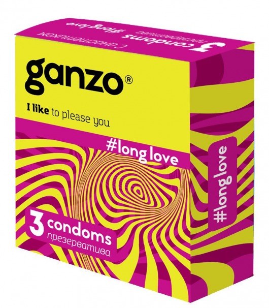 Презервативы с анестетиком для продления удовольствия Ganzo Long Love - 3 шт. - Ganzo - купить с доставкой в Петрозаводске