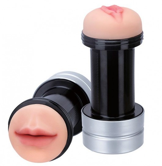 Двусторонний мастурбатор REALSTUFF 2 IN 1 HUMMER MOUTH   VAGINA - ротик и вагина - Dream Toys - в Петрозаводске купить с доставкой