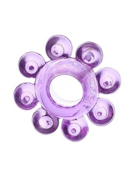 Мягкая фиолетовая гелевая насадка - Toyfa Basic - в Петрозаводске купить с доставкой