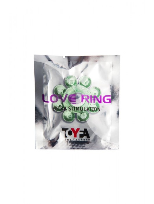 Зеленое эрекционное кольцо-цветок - Toyfa Basic - в Петрозаводске купить с доставкой