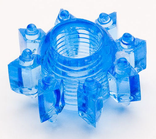 Голубая гелевая насадка-звезда - Toyfa Basic - в Петрозаводске купить с доставкой