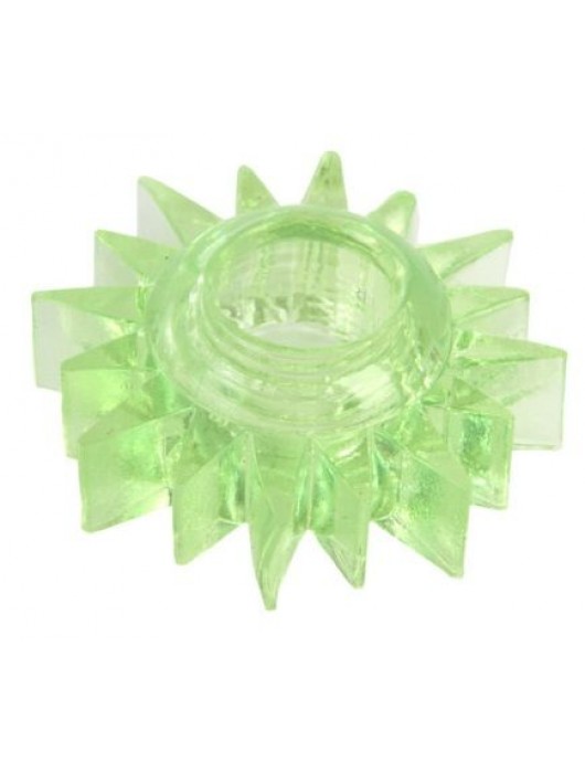 Зеленое эрекционное кольцо-солнце - Toyfa Basic - в Петрозаводске купить с доставкой
