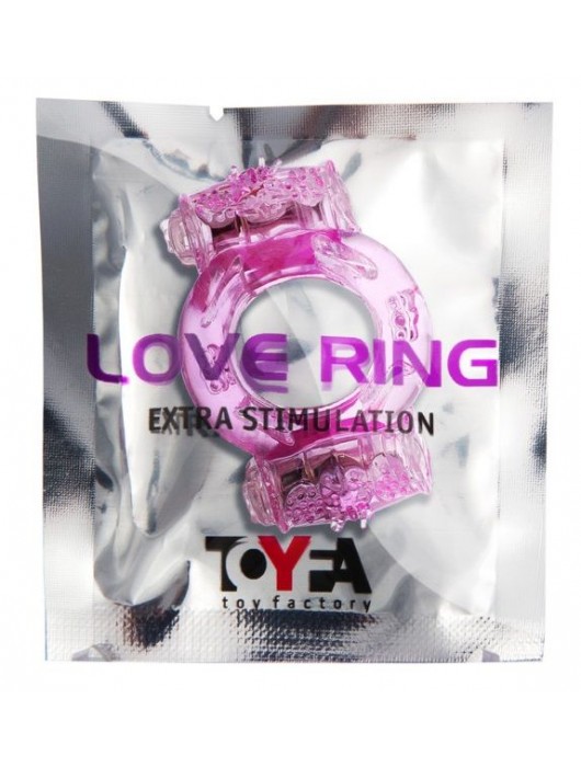 Розовое виброкольцо с двумя батарейками - Toyfa Basic - в Петрозаводске купить с доставкой