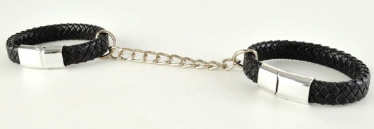 Черные наручники среднего размера «Вояж» - Sitabella - купить с доставкой в Петрозаводске