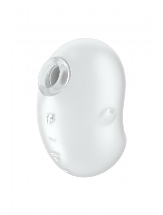 Белый вакуум-волновой стимулятор клитора с вибрацией Cutie Ghost - Satisfyer