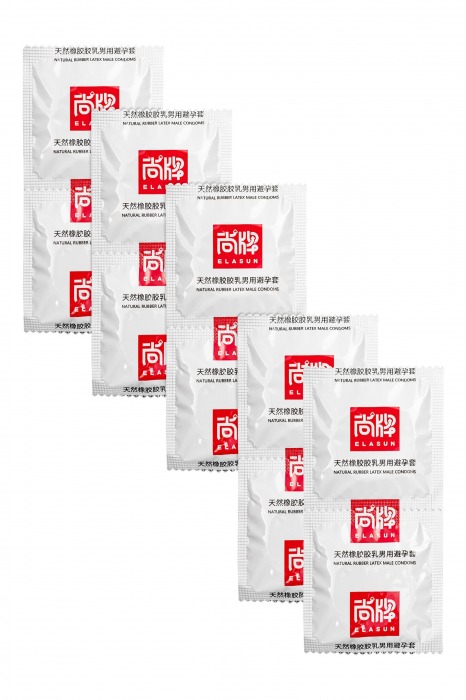 Презервативы с точками и ребрами Elasun Ribbed and Dotted - 10 шт. - Elasun - купить с доставкой в Петрозаводске