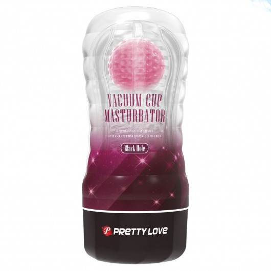 Прозрачный текстурированный мастурбатор Vacuum Cup Masturbator Black Hole - Baile - в Петрозаводске купить с доставкой