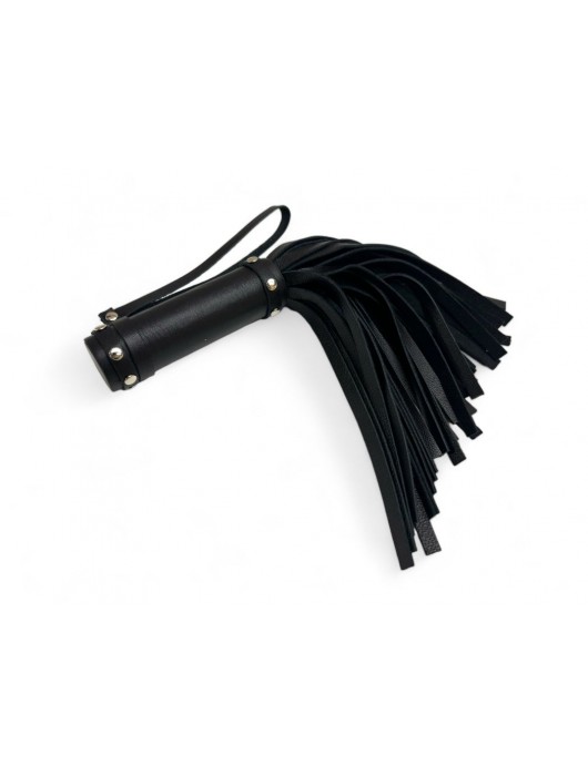 Черная генитальная мини-плеть Queen Arsenal - 26 см. - БДСМ Арсенал - купить с доставкой в Петрозаводске