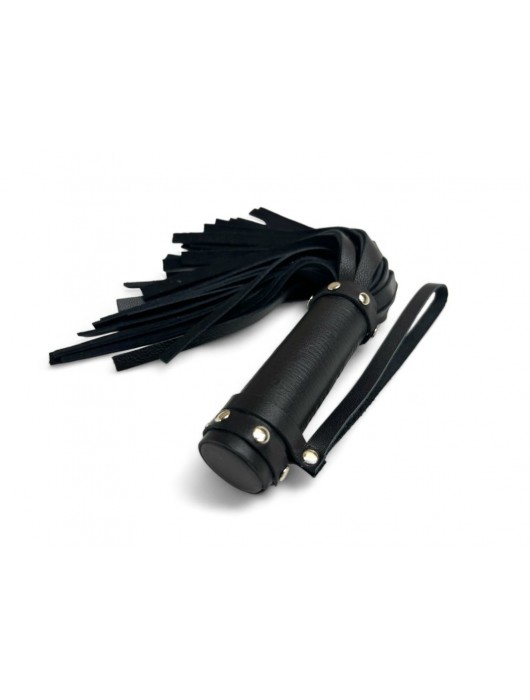 Черная генитальная мини-плеть Queen Arsenal - 26 см. - БДСМ Арсенал - купить с доставкой в Петрозаводске