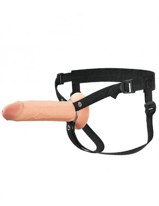 Полый страпон на ремнях 8’’ Hollow Silicone Strap-on - Pipedream - купить с доставкой в Петрозаводске