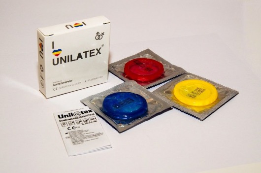 Разноцветные ароматизированные презервативы Unilatex Multifruits - 3 шт. - Unilatex - купить с доставкой в Петрозаводске