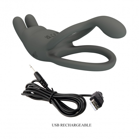 Серое эрекционное виброкольцо Dwayne - Baile - в Петрозаводске купить с доставкой