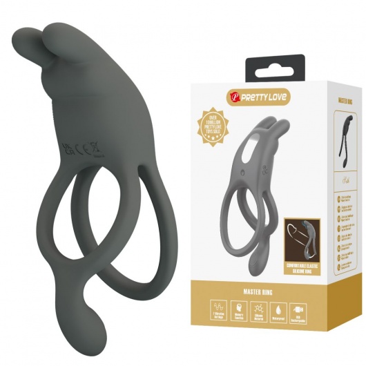 Серое эрекционное виброкольцо Dwayne - Baile - в Петрозаводске купить с доставкой