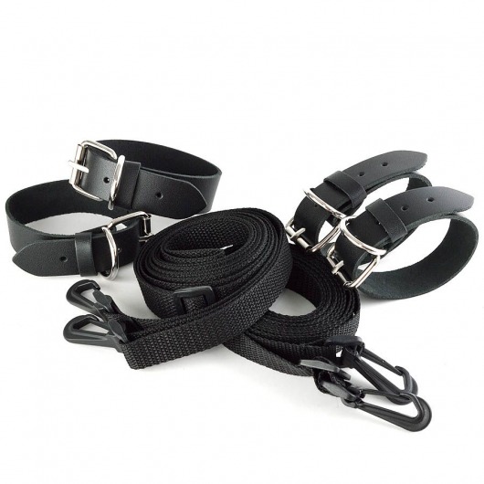 Черный комплект для растяжки на кровати «Новичок» - Sitabella - купить с доставкой в Петрозаводске