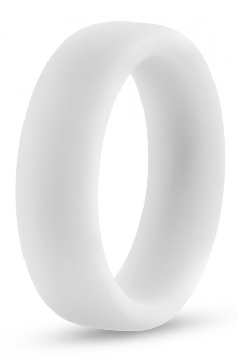 Белое люминесцентное эрекционное кольцо Silicone Glo Cock Ring - Blush Novelties - в Петрозаводске купить с доставкой
