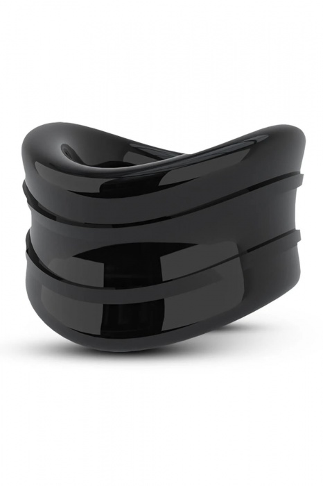 Черное эрекционное кольцо на мошонку Beef Ball Stretcher Snug - Blush Novelties - в Петрозаводске купить с доставкой