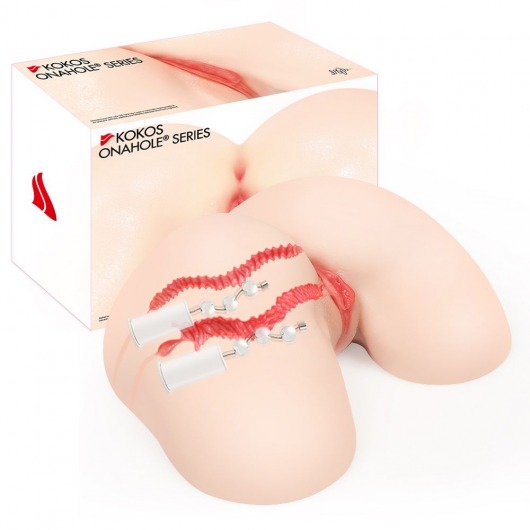 Мастурбатор-полуторс с двойным слоем материала и вибрацией Vanilla Onahole - KOKOS - в Петрозаводске купить с доставкой