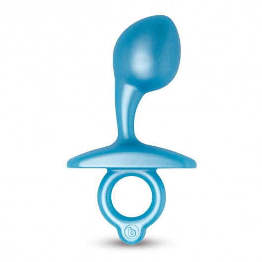 Голубая анальная пробка для массажа простаты Bulb Silicone Prostate Plug - 10,7 см. - b-Vibe - в Петрозаводске купить с доставкой