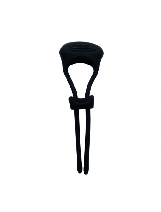 Чёрное лассо на пенис с вибрацией - Baile - в Петрозаводске купить с доставкой