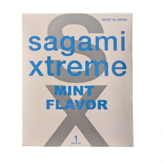 Презерватив Sagami Xtreme Mint с ароматом мяты - 1 шт. - Sagami - купить с доставкой в Петрозаводске