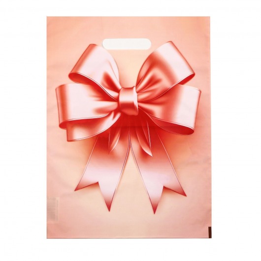 Пакет с принтом в виде банта с вырубной ручкой (30х40 см) - Сима-Ленд - купить с доставкой в Петрозаводске