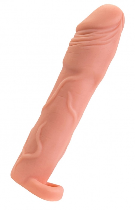 Телесная удлиняющая насадка с подхватом - 19 см. - ToyFa - в Петрозаводске купить с доставкой