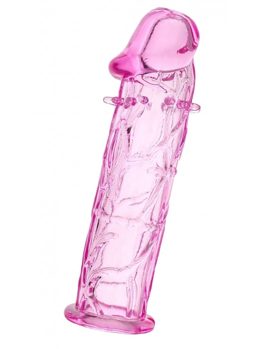 Розовая насадка фаллической формы - 12,5 см. - A-toys - в Петрозаводске купить с доставкой