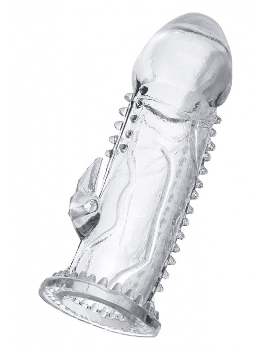 Прозрачная насадка на пенис с шипиками и коготком - 13,5 см. - A-toys - в Петрозаводске купить с доставкой