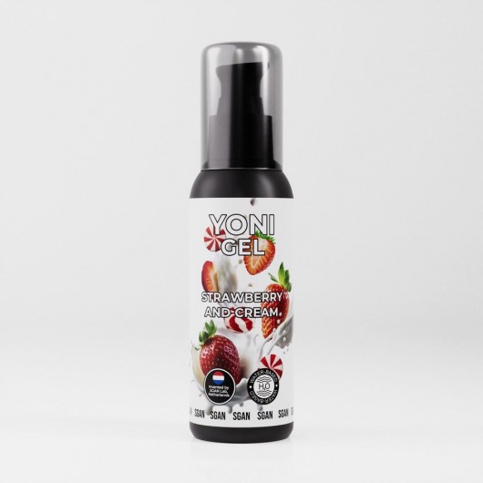 Лубрикант для орального секса SGAN со вкусом клубники со сливками - 100 мл. - SGAN - купить с доставкой в Петрозаводске