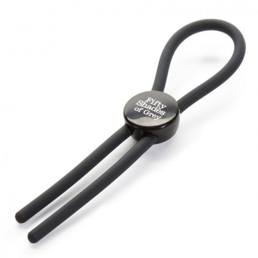 Тёмно-серое эрекционное кольцо с зажимом Again and Again Adjustable Cock Ring - Fifty Shades of Grey - в Петрозаводске купить с доставкой