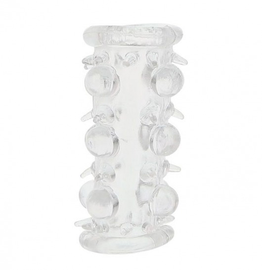Прозрачная насадка на пенис с шипами и бугорками JELLY JOY LUST CLUSTER CLEAR - Dream Toys - в Петрозаводске купить с доставкой