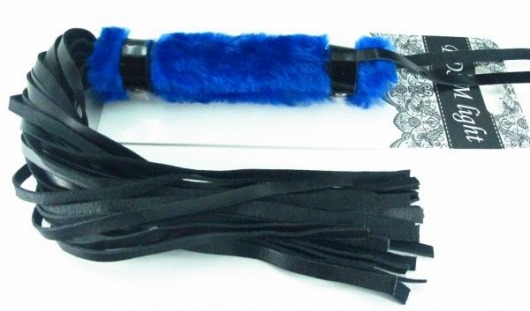 Нежная плеть с синим мехом BDSM Light - 43 см. - БДСМ Арсенал - купить с доставкой в Петрозаводске