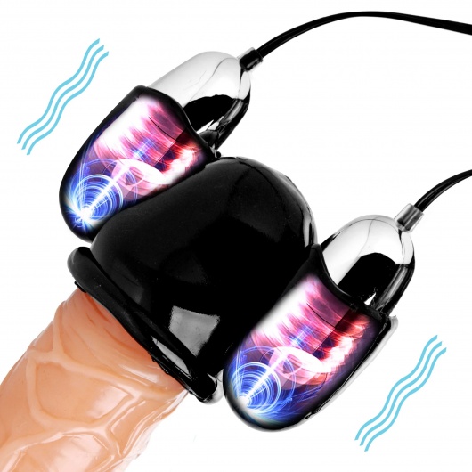 Черная стимулирующая насадка для головки полового члена Multi Speed Vibrating Penis Head Teaser - XR Brands - в Петрозаводске купить с доставкой