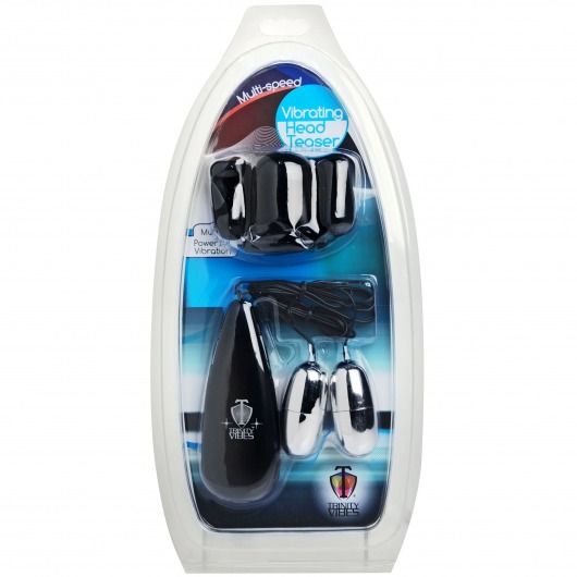 Черная стимулирующая насадка для головки полового члена Multi Speed Vibrating Penis Head Teaser - XR Brands - в Петрозаводске купить с доставкой