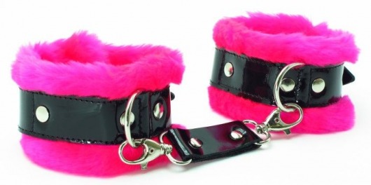 Розовые наручники с мехом BDSM Light - БДСМ Арсенал - купить с доставкой в Петрозаводске