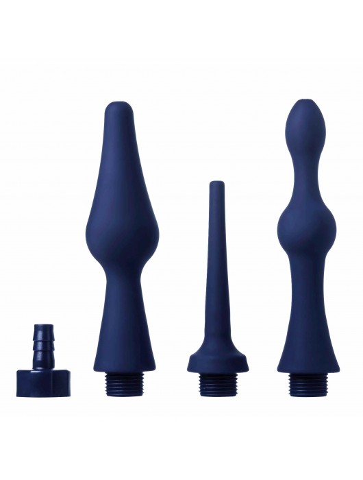 Набор из 3 универсальных насадок для анального душа Universal 3 Piece Silicone Enema Attachment Set - XR Brands - купить с доставкой в Петрозаводске
