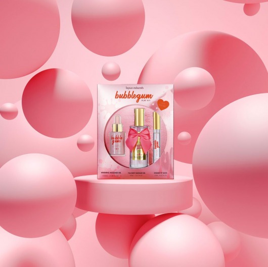 Набор средств для массажа и ласк Bubblegum Play Kit - Bijoux Indiscrets - купить с доставкой в Петрозаводске