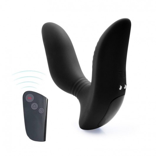Черный вибромассажер простаты 3,5’’ Remote Control Curve P-spot Massager - 12 см. - Erokay - в Петрозаводске купить с доставкой
