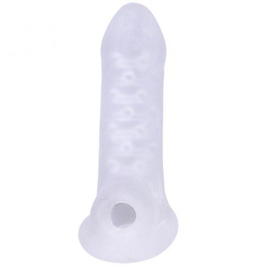 Тонкая насадка-удлинитель с подхватом мошонки Jacked Up - Doc Johnson - в Петрозаводске купить с доставкой