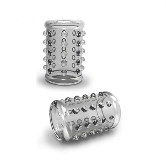 Прозрачная насадка на пенис с шишечками STAY HARD COCK SLEEVE 02 CLEAR - Blush Novelties - в Петрозаводске купить с доставкой