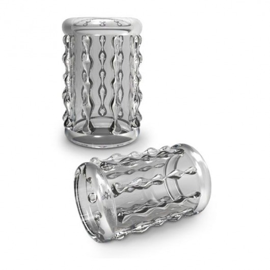 Прозрачная насадка с бороздками STAY HARD COCK SLEEVE 04 CLEAR - Blush Novelties - в Петрозаводске купить с доставкой