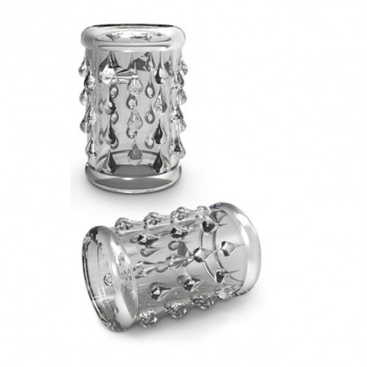 Прозрачная насадка с капельками STAY HARD COCK SLEEVE 05 CLEAR - Blush Novelties - в Петрозаводске купить с доставкой