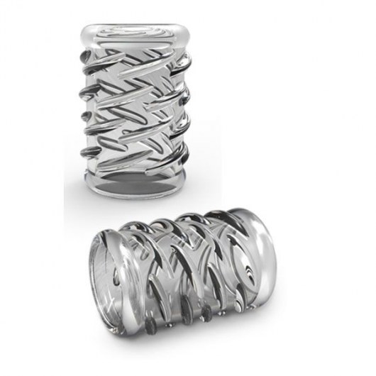 Прозрачная насадка с объёмными чёрточками STAY HARD COCK SLEEVE 06 CLEAR - Blush Novelties - в Петрозаводске купить с доставкой