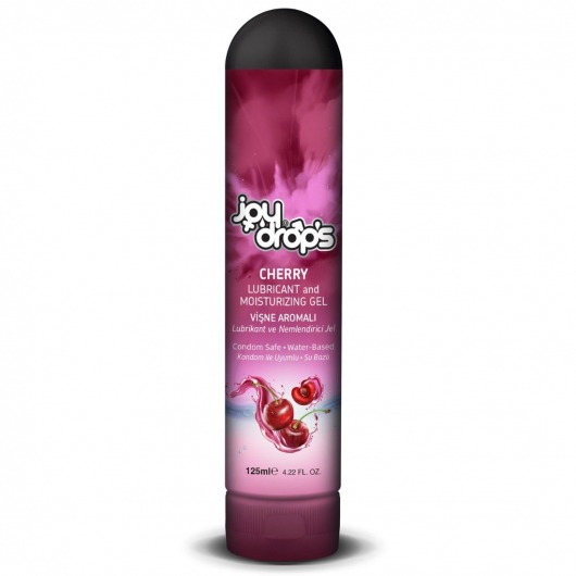 Смазка на водной основе Cherry с ароматом вишни -  125 мл. - JoyDrops - купить с доставкой в Петрозаводске
