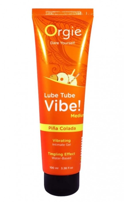 Гель с эффектом вибрации Lube Tube Vibe Medium Pina Colada - 100 мл. - ORGIE - купить с доставкой в Петрозаводске