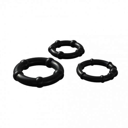 Набор из 3 черных эрекционных колец Babooom Ring Set - Adrien Lastic - в Петрозаводске купить с доставкой