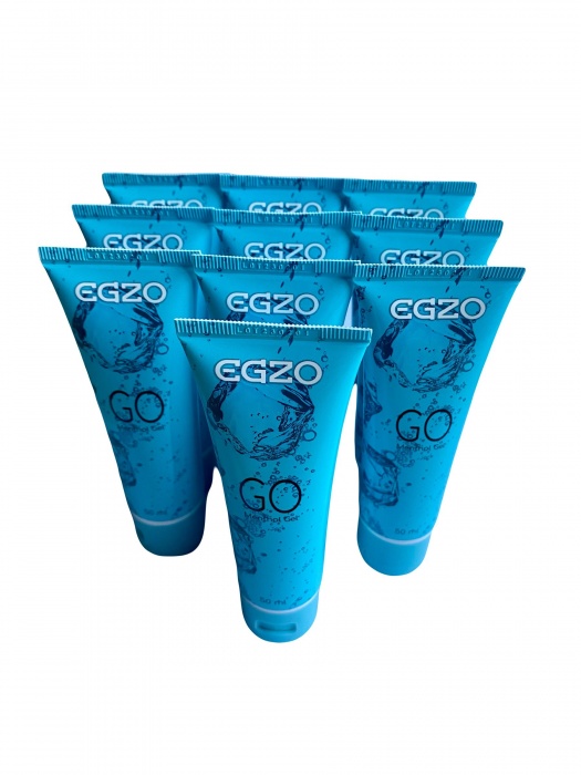 Набор из 10 пролонгирующих лубрикантов на водной основе Egzo Go (по 50 мл.) - EGZO - купить с доставкой в Петрозаводске