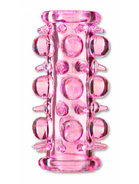 Розовая насадка на пенис с шипами и шишечками - Boys of Toys - в Петрозаводске купить с доставкой