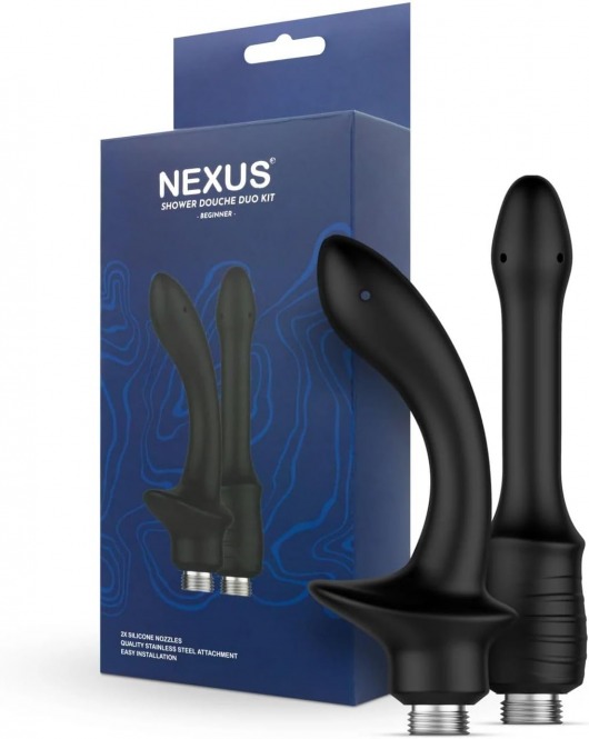 Набор из 2 насадок для анального душа Shower Douche Duo Kit Beginner - Nexus Range - купить с доставкой в Петрозаводске